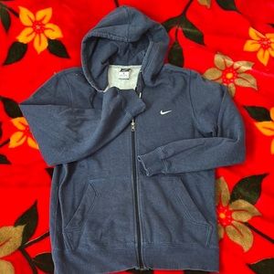 Men’s Nike small blue zip up hoodie
